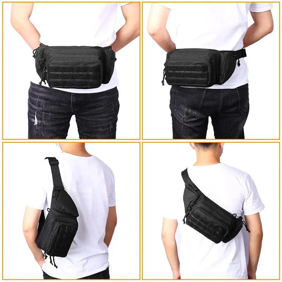 New Outdoor Multi functional Invisible Waist Attachment Bag for Men's Sports Storage Waist Bag Outdoor Tool Kit