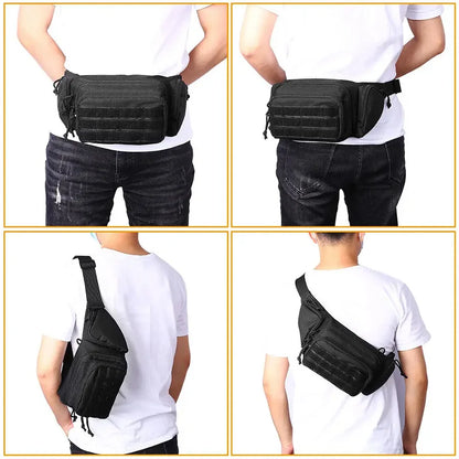 New Outdoor Multi functional Invisible Waist Attachment Bag for Men's Sports Storage Waist Bag Outdoor Tool Kit