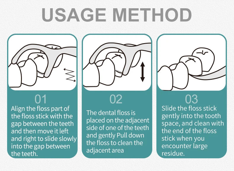 600PCS, 300PCS, 100PCS - Flosser-50PCS/Box - Cleaning interdental spaces, oral care tools