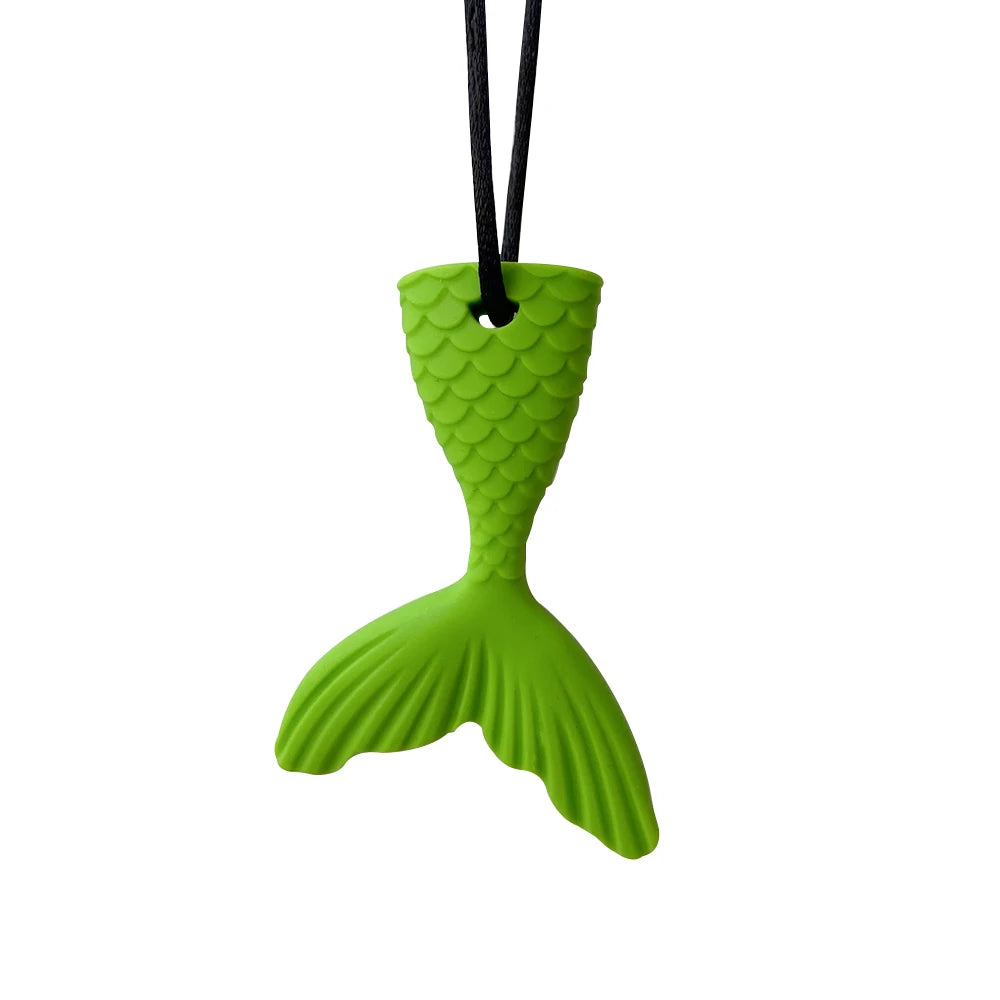 1pcs Silicone Teether Kids Chew Necklace Sensory Chewy Pendant Oral Motor Toys Therapy Tools for Autism ADHD Children's Goods