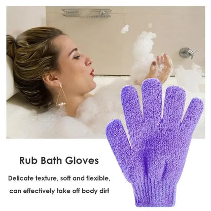 1/2/3pairs Exfoliating Bath Gloves Double Sided Bath Gloves For Beauty Spa Massage Skin Shower Scrubber Bathing Accessories
