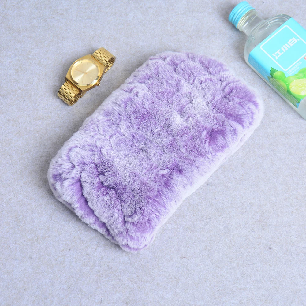 Women Handmade Stretch 100% Real Rabbit Fur Scarf Knit Genuine Rex Rabbit Fur Headbands Girls Natural Rabbit Fur Ring Scarves