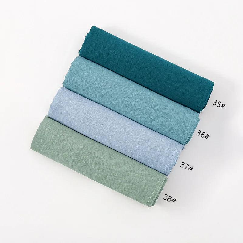 Fashion Modal Hijab Rayon Cotton Shawls Muslim Hijabs For Women Plain Scarf Big Size Headscarf Islamic Turban Headband 190*85cm
