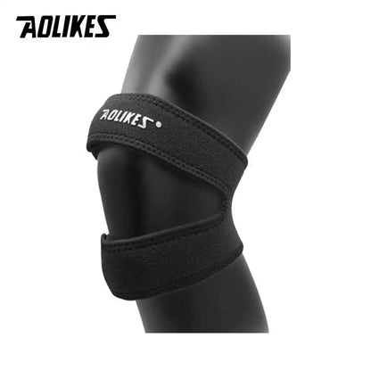 AOLIKES 1PCS Pressurized Knee Wrap Sleeve Support Bandage Pad Elastic Braces Knee Hole Kneepad Safety Basketball Tennis Cycling