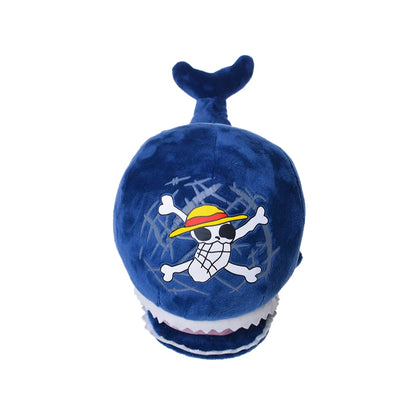 Original 15cm Anime One Piece Raab Laboon Plush Keychain Pendant Toys Whale Marine Animal Soft Stuffed Dolls Child Birthday Gift