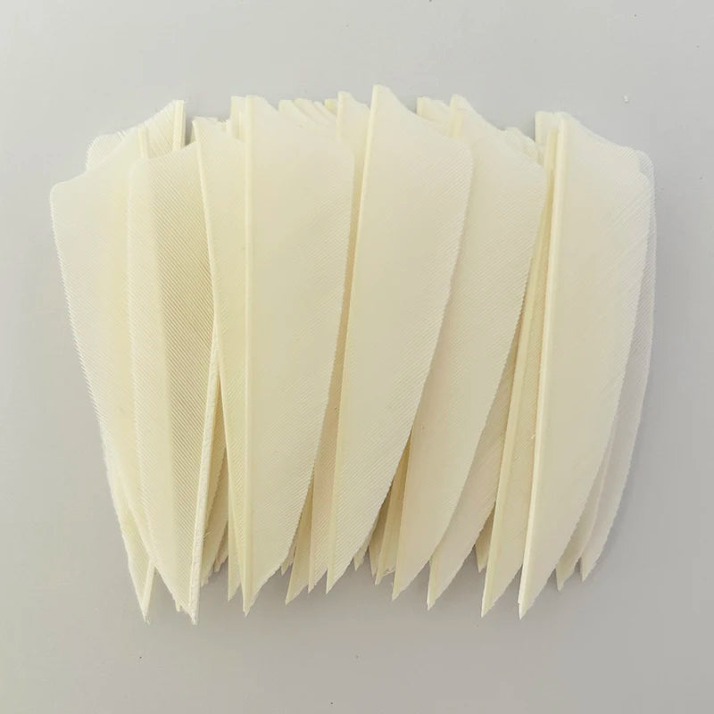 50Pcs 3 Inch Turkey Arrow Feathers Right  Wings Shield Cut Archery Feather Fletching for Bow and Arrow Accessories