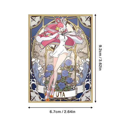 60PCS 67x92mm Holographic  Anime One Piece  Nami /Robin /Yamato /Uta Card Sleeves Board Game Trading Card Protector for PKM/OPCG
