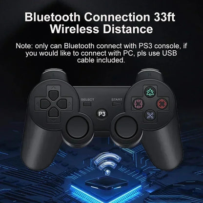 Bluetooth PS3 wireless gamepad gamepad vibration neutral wireless environmental protection ABS material snowflake button Perfect