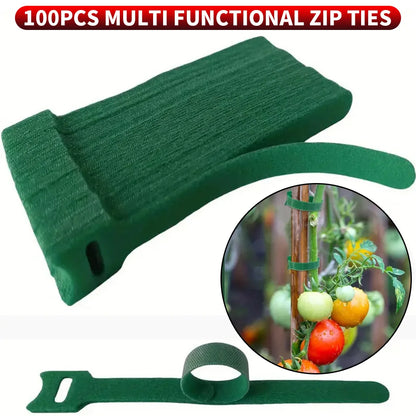100PCS Velcro zip ties, plant ties, non slip garden ties, suitable for gardening, home decor, etc