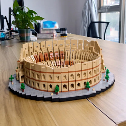 KNEW BUILT The Leaning Tower of Pisa Euro Constrution Micro Mini Building Blocks for Adult Child Toys Set Roma Colosseum Bricks
