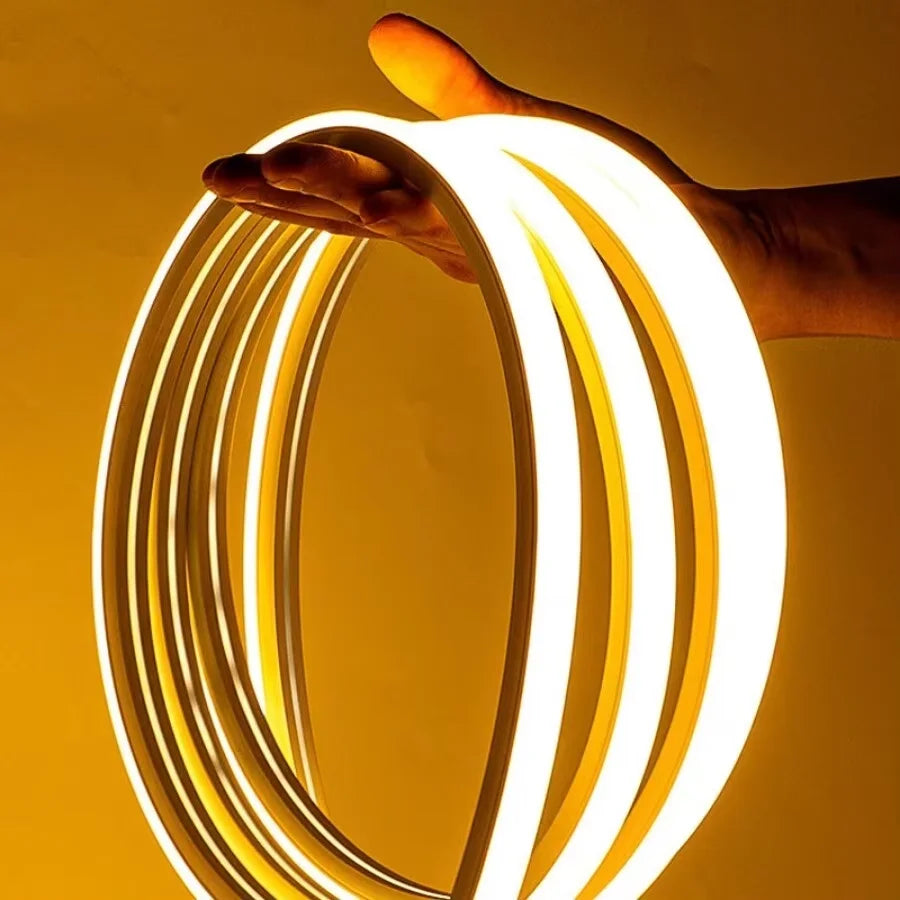 Flexible LED Ambient Light Strip 5m DC12V for Tesla Model Y 3 S After Trunk Frunk Silicone Interior Car Decorative Lamp DIY Lamp
