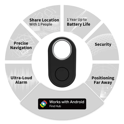 Long Distance Tracker for Samsung Device via Android Google Find Hub App Locator Finder Far Away Positioning Anti-lost Smart Tag