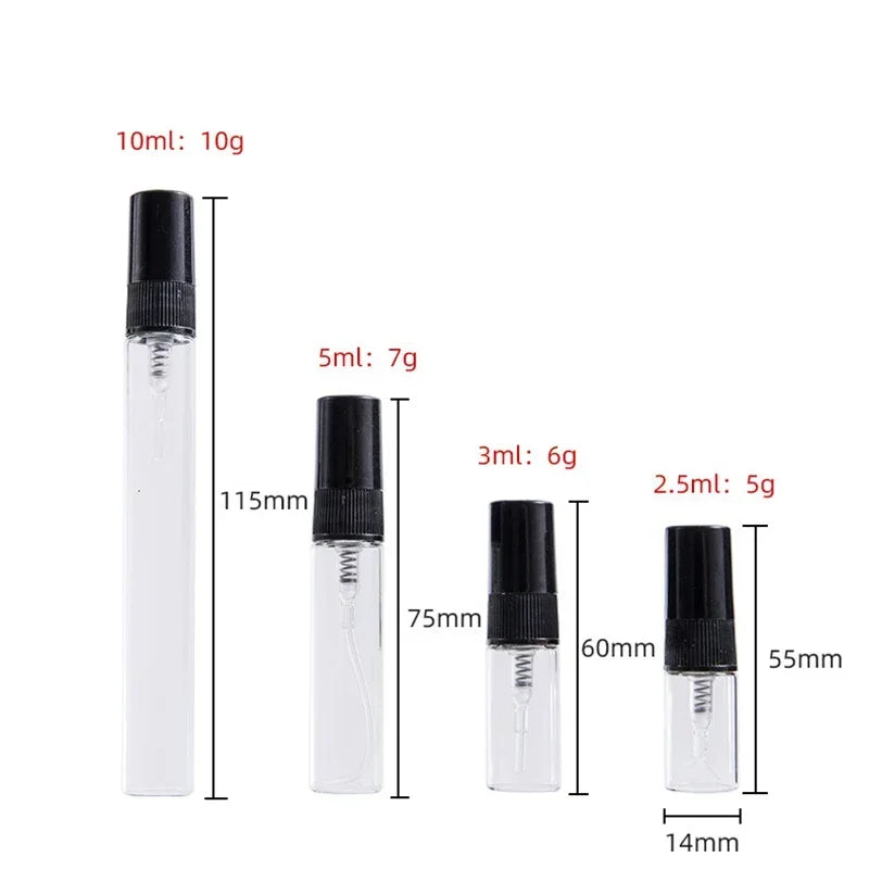 8/16pcs Refillable Perfume Bottle Portable Glass Spray Bottle Container Refill Atomizer Perfume Travel Bottle