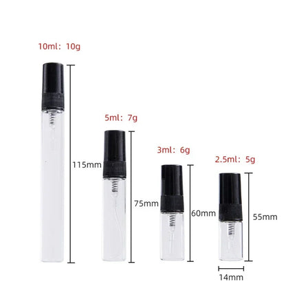 8/16pcs Refillable Perfume Bottle Portable Glass Spray Bottle Container Refill Atomizer Perfume Travel Bottle