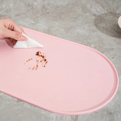 1pc,Cat Feeding Mat with Non-Slip Waterproof Design,Pet Food Mat, Compatible with Cat/Dog Bowls, Multipet Households, Dog Owners