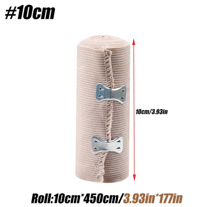1Roll Premium Elastic Bandage Wrap – Strong Compression Bandage Wrap with Extra Clips for Sports, Sprains, Wrist, Ankle and Foot