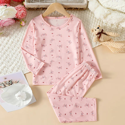 2-Piece Summer Children's Comfortable and Versatile Cute Short Sleeved Shorts Set for Boys and Girls Casual Home and Outdoor Set