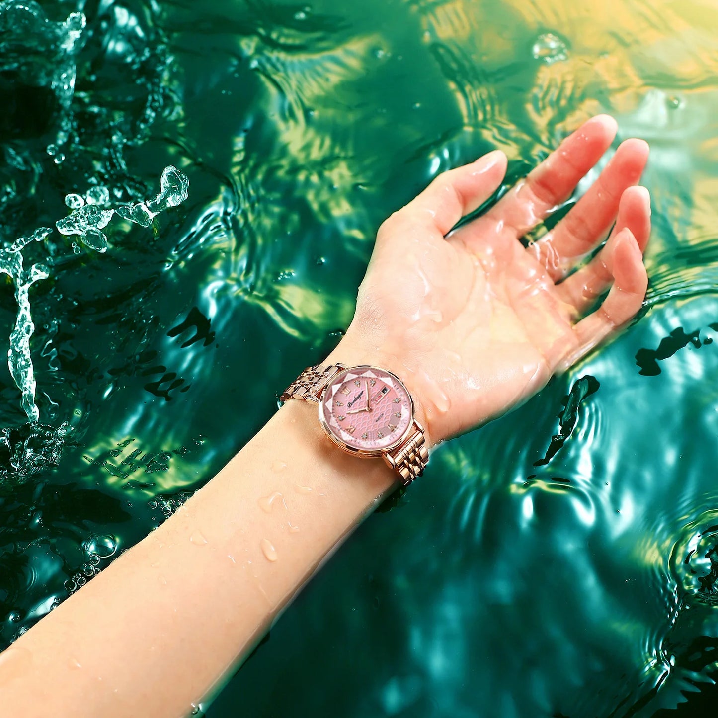 POEDAGAR Top Elegant Women's Watches Stainless Steel Date Week Woman Watch Waterproof Luminous Fashion Ladies Watch Quartz Reloj