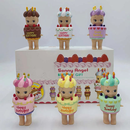 Sonny Angel Birthday Cake Series Mysterious Box Kawaii Surprise Box Anime Figures Ornaments Cartoon Model Doll Toy Gifts