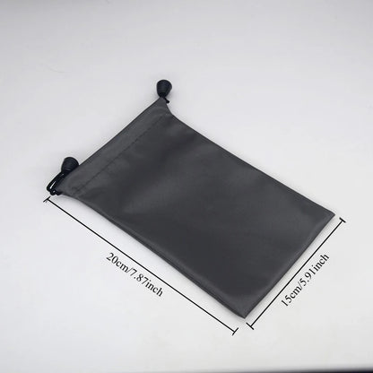 Oxford Waterproof  Dustproof Drawstring Bag Black Polyester Bag Headset Data Cable Pouch Drawst  Sporting Goods Pouch Organizer