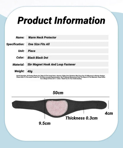 1Pcs One Piece Tourmaline Self-Heating Pads Magnet Cervical Neck Care Collar Far Infrared Relaxation Magnetic Neckband Self-Heat