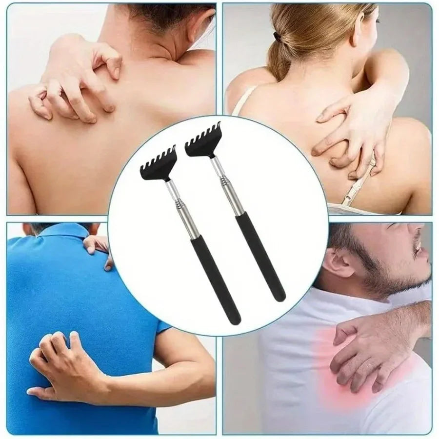 Portable Extendable Back Scratcher Stainless Steel Telescoping Back Scratcher Tool Telescopic Back Scratching Tool Massage Gift