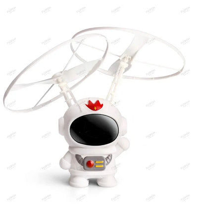 Levitating Luminous Flying Robot Astronaut Toy Aircraft Hand-Controlled Drone Interactive with Lights Outdoor Toys for Kids Gift