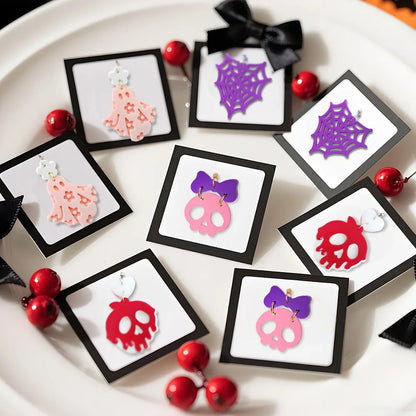 Christmas Silicone Resin Earring Molds with Holes Jewelry Pendant Mold Halloween DIY Ornaments Bracelet Gifts Macking Mould Kit