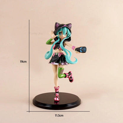 Anime Figure Cherry Blossoms Dress Action Figures Kawaii Swimsuit Vocaloid PVC Collectible Model Toys Girl Gift