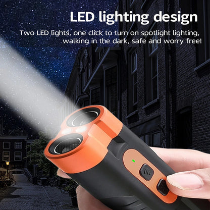 2025 Dual Head Ultrasonic Dog Repeller USB Rechargeable High-Power Anti-Bark Training Device with LED Flashlight