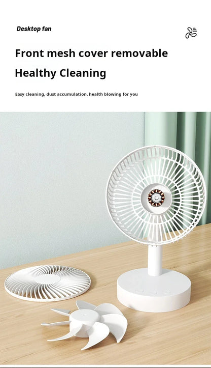 Youpin Fan Small White Desktop Timer Mute With Four-speed Adjustable Portable Fan Recharging Models Detachable Desk fan