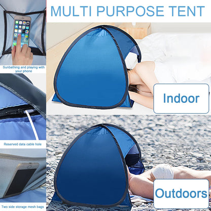 Head Tent Mini Portable Sun Shelter Pop-Ups Beach Tent Summer Beach Mini Sunbathing Head Tent Face Tent for Seasides Beach