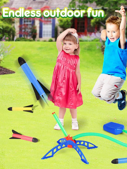 Flying Rocket Launch Cannon Foot Stepping Soaring Rocket Foot Stepping Toy Outdoor Flying Cannon Foot Stepping Children's Toy