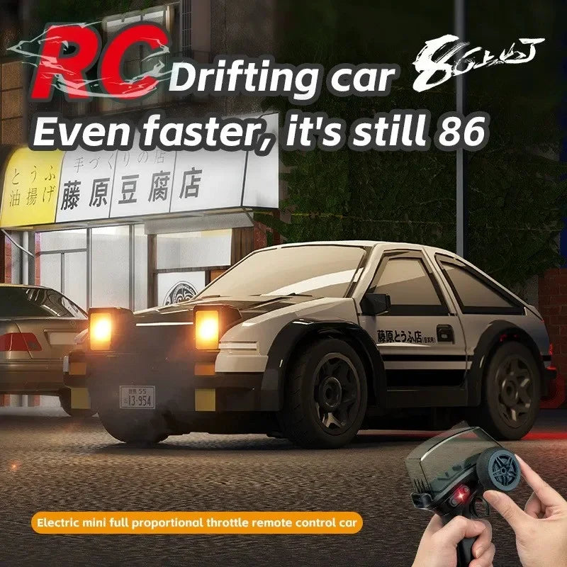 1:64 Desktop RC Drift Car 2.4G High-Speed Racing Car Four-Wheel Mini Desktop Remote Control Car Electric Toy for game party gift