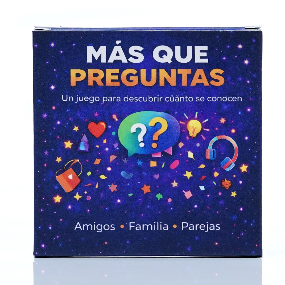 Español Mas Que Preguntas Juego de Cartas de Preguntas para Amigos Familia y Parejas Juego de Mesa Conversacional