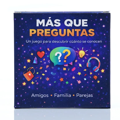 Español Mas Que Preguntas Juego de Cartas de Preguntas para Amigos Familia y Parejas Juego de Mesa Conversacional