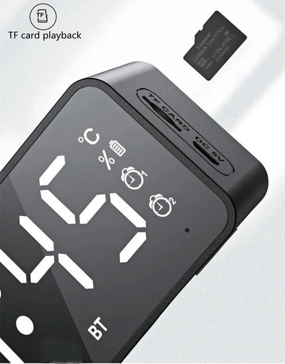 Alarm Clock Radio FM Bluetooth Speaker Portable Subwoofer Caixa De Som Sound Box Music Wireless Mini Woofers Bocina Lamp Column