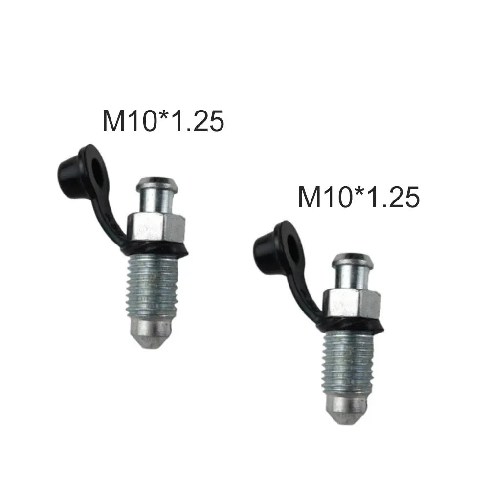 Motorcycle Brake Pump Calipers Exhaust Bleed Screw M8 M10 1.25 1.0 Picth with Rubber Dust Cap for Moped Scooter