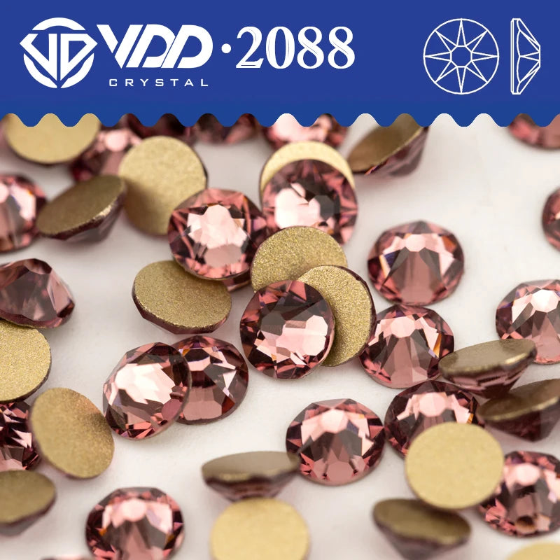 VDD SS16-SS30 High Quality AAAAA 2088 Rhinestones Crystal Flatback 8 Big 8 Small 16cut Stones For DIY Crafts Nail Art Decoration