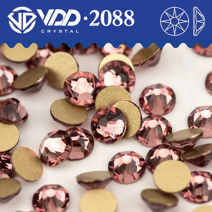 VDD SS16-SS30 High Quality AAAAA 2088 Rhinestones Crystal Flatback 8 Big 8 Small 16cut Stones For DIY Crafts Nail Art Decoration