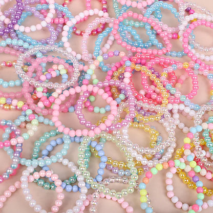 10-50Pcs Colorful Beads Bracelet Kids Girls Birthday Party Favors Goodie Pinata Filler Baby Shower Wedding Guest Treat Gifts