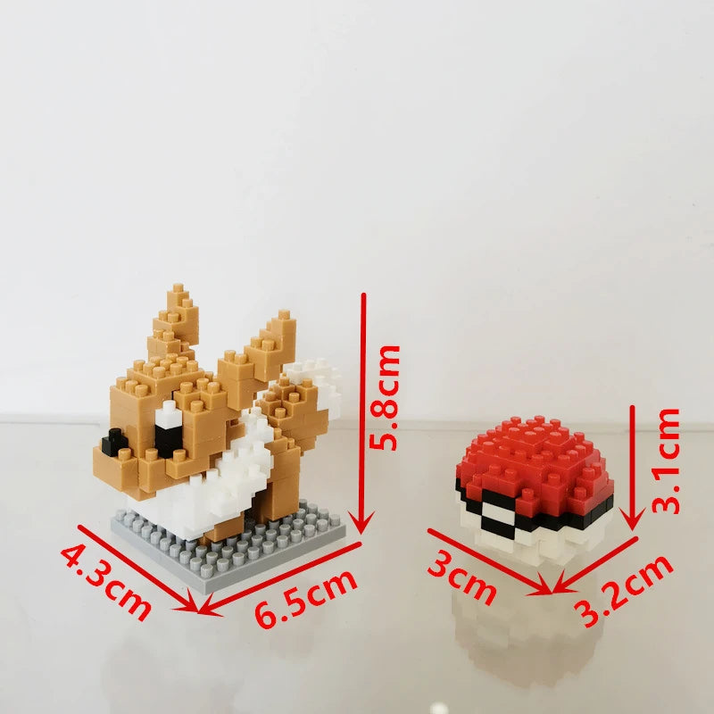 75 Style Building Blocks Assembly Anime Picachu Charizard Doll Blastoise Bulbasaur Gengar Bricks Figures Toy for Kid Gift