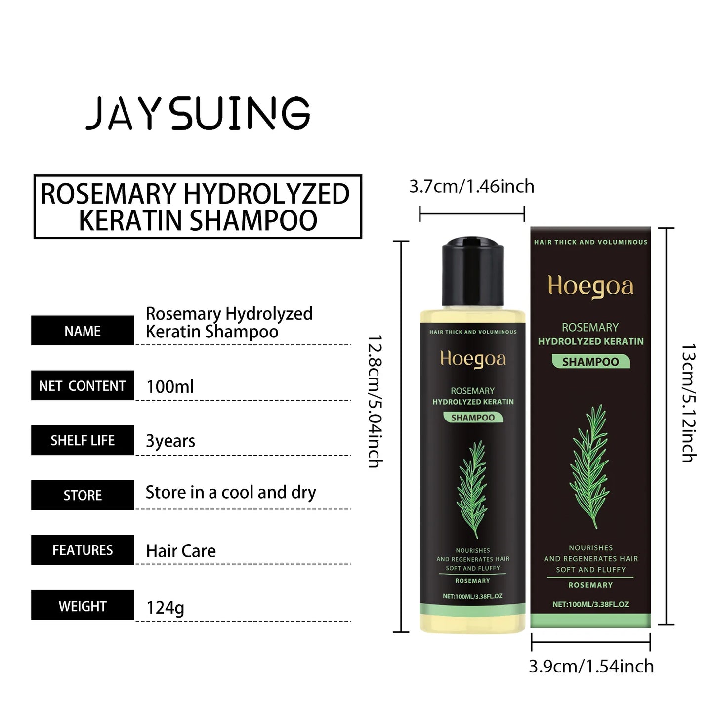 Natural Rosemary Hair Shampoo Reduce Hair Loss Clean Dandruff Nourish Moisturize Scalp Improve Hair Quality Hair Care Product