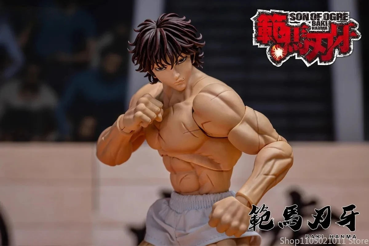 1/12 Scale Anime Baki Hanma Oni Action Figure Real Man Assembly Model Figurine Office Desktop Decoration Ornaments Boy'S Gifts