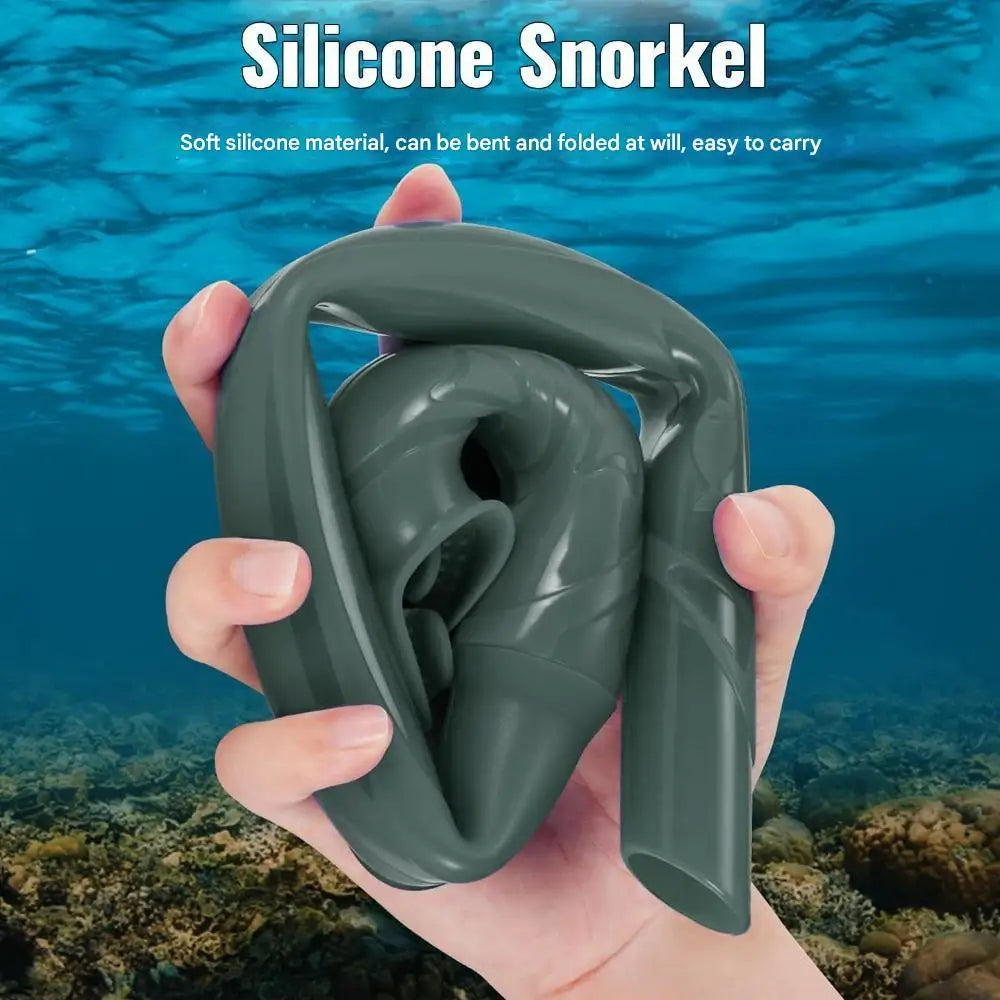Frameless Diving Mask Wet Snorkel Set Low Internal Volume Pure Soft Silicone Swimming Training Diving Glasses Adjustable