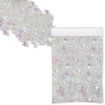 50g Chunky Glitter Holographic Laser Flakes Nail Glitter Powder For Jewelry Making Diy Resin Art Craft Fine Iridescent Sequins