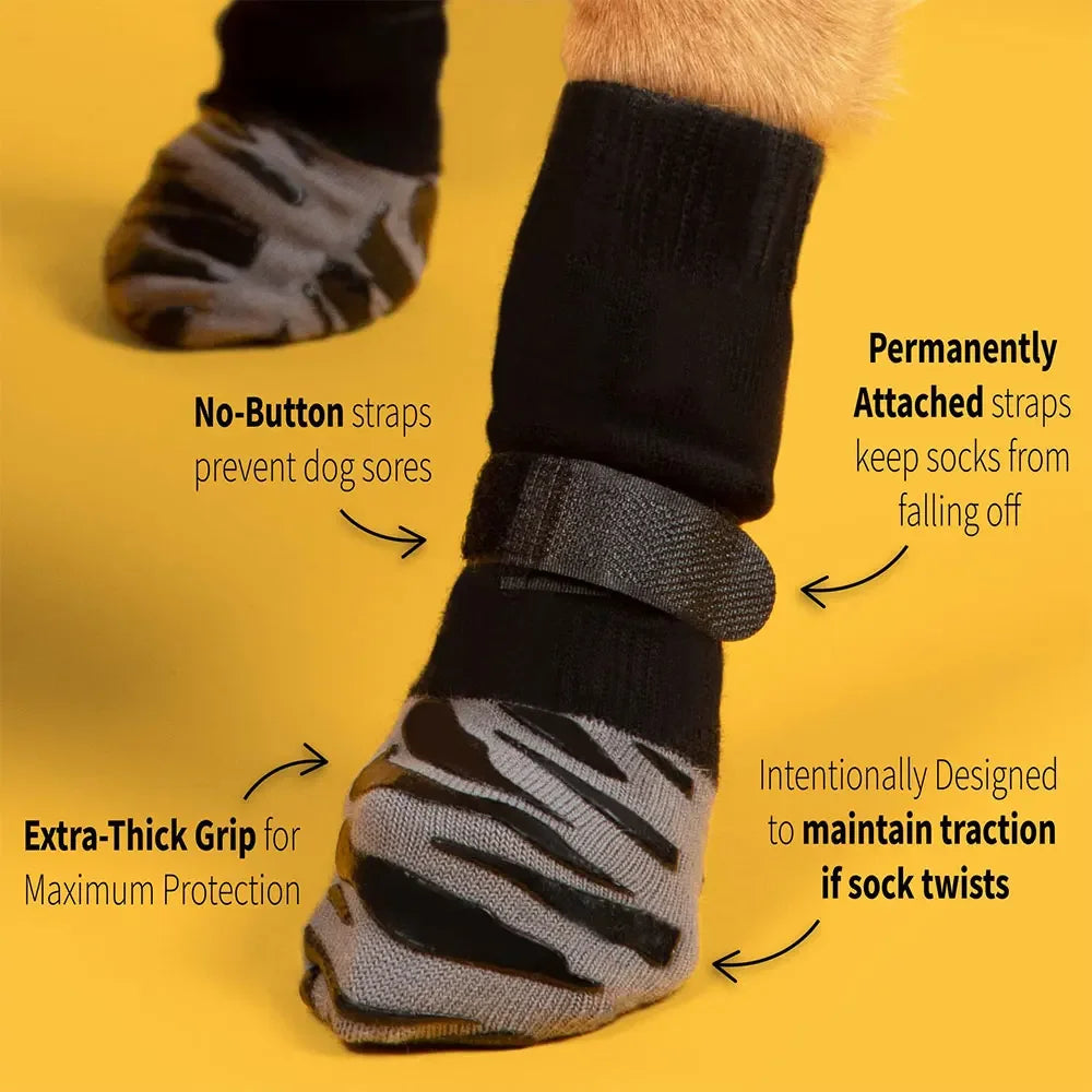 Premium Non-slip Dog Socks for Hardwood Floors Extra-thick Grip Can Effectively Prevent Licking Slipping and Protect Dog Paws