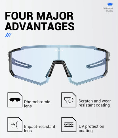 SCVCN Photochromic Sunglasses Outdoor Sports Bike Cycling Glasses Man MTB Climbing Glasses Women Driving Bicycle Eyewear New
