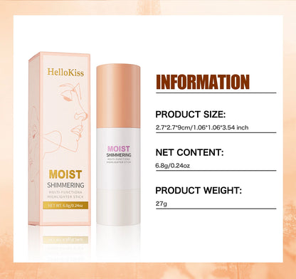 [Natural Glowup] 1pc Glowup Highlighter Stick | Natural Brightening Face Contour & Highlight Makeup, Medium Coverage, Buildable