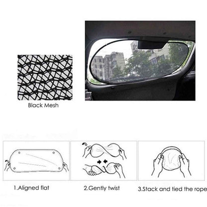 1pc/2pcs  Sun Shade Vehicle Shield Visor Protection Back Car Window Shade Mesh Sunshade Screen Heat Insulation UV Protection